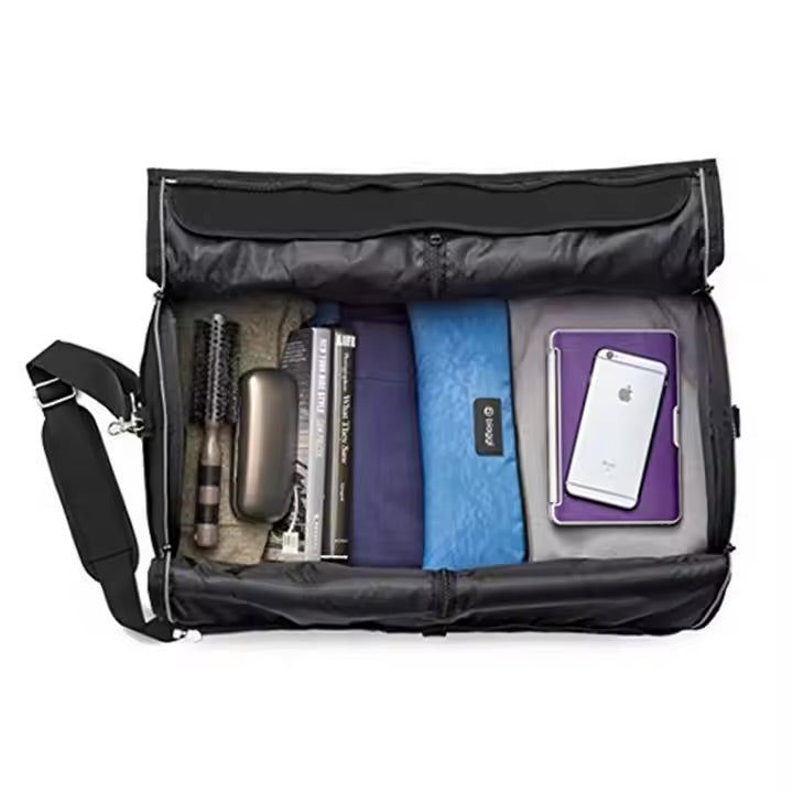 Portable Suit Storage Bag Waterproof 2 in 1 Business Travel Duffel Bag Foldable Men's Garment Bag for Business Clothing packing