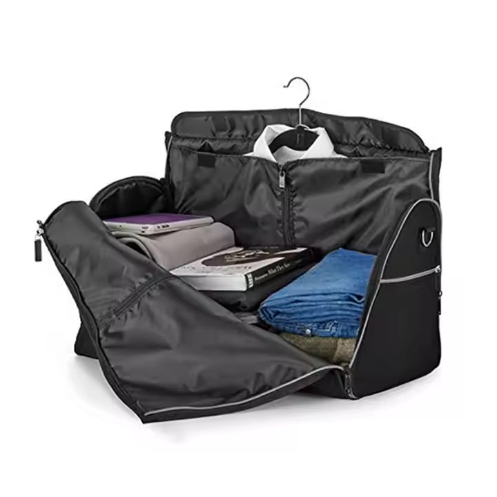 Portable Suit Storage Bag Waterproof 2 in 1 Business Travel Duffel Bag Foldable Men's Garment Bag for Business Clothing packing